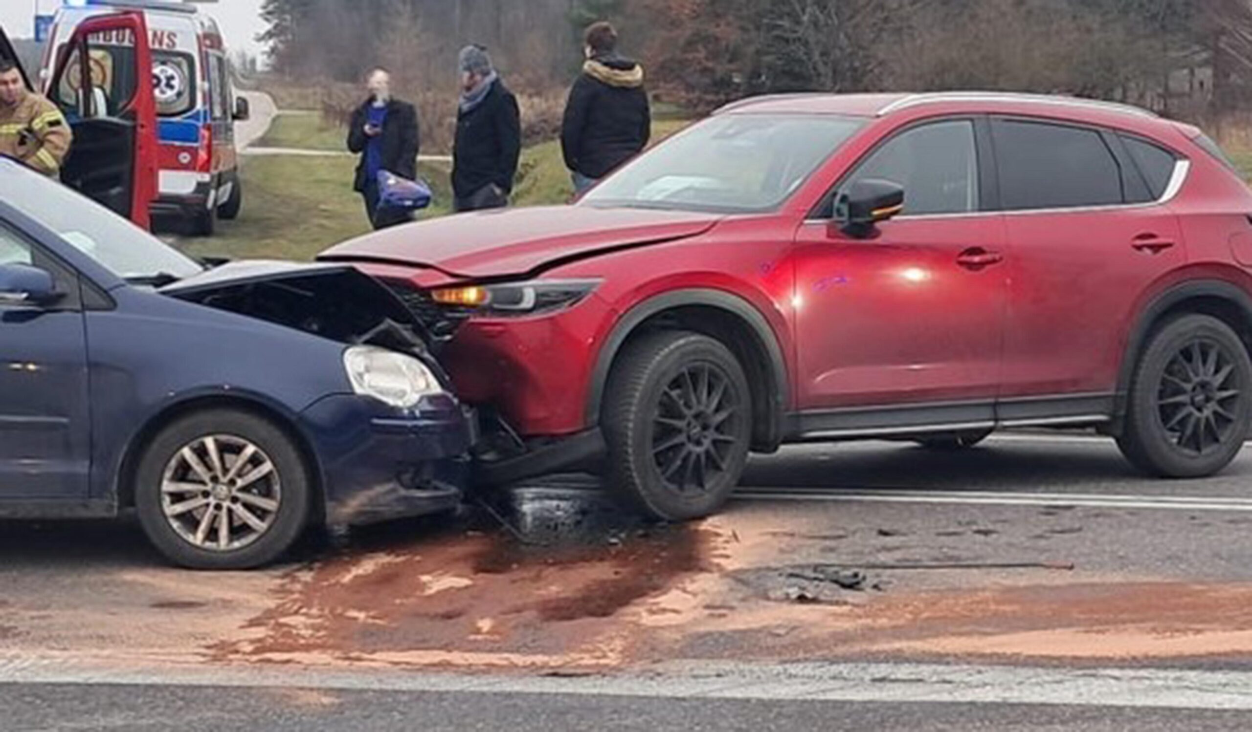 Zderzenie pojazdów na DW740