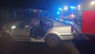 Śmiertelny wypadek. Osobówka uderzyła w ogrodzenie cmentarza. Zginął kierowca.