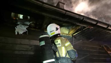 Pożar budynku mieszkalnego w miejscowości Czosnów 