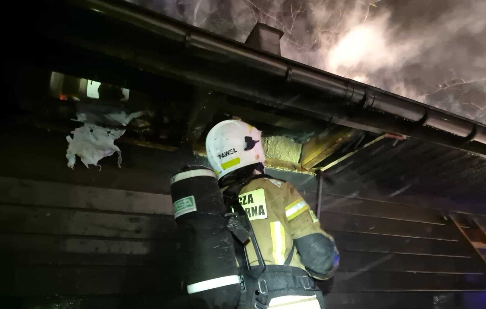 Pożar budynku mieszkalnego w miejscowości Czosnów 