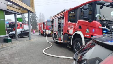Pożar w przychodni w Kobyłce