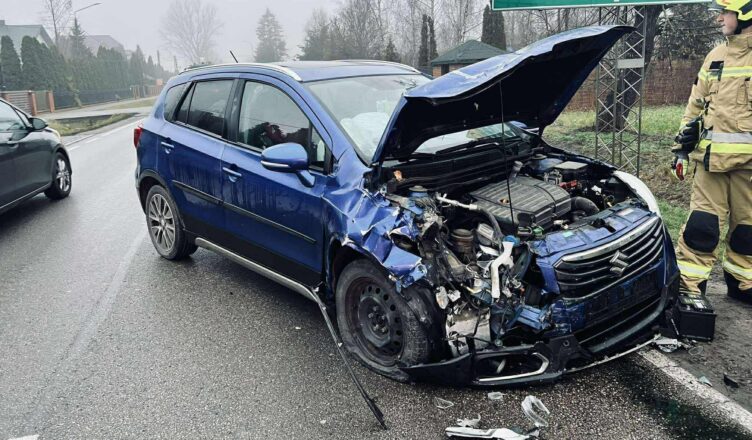 Zderzenie osobówek w Woli Rasztowskiej