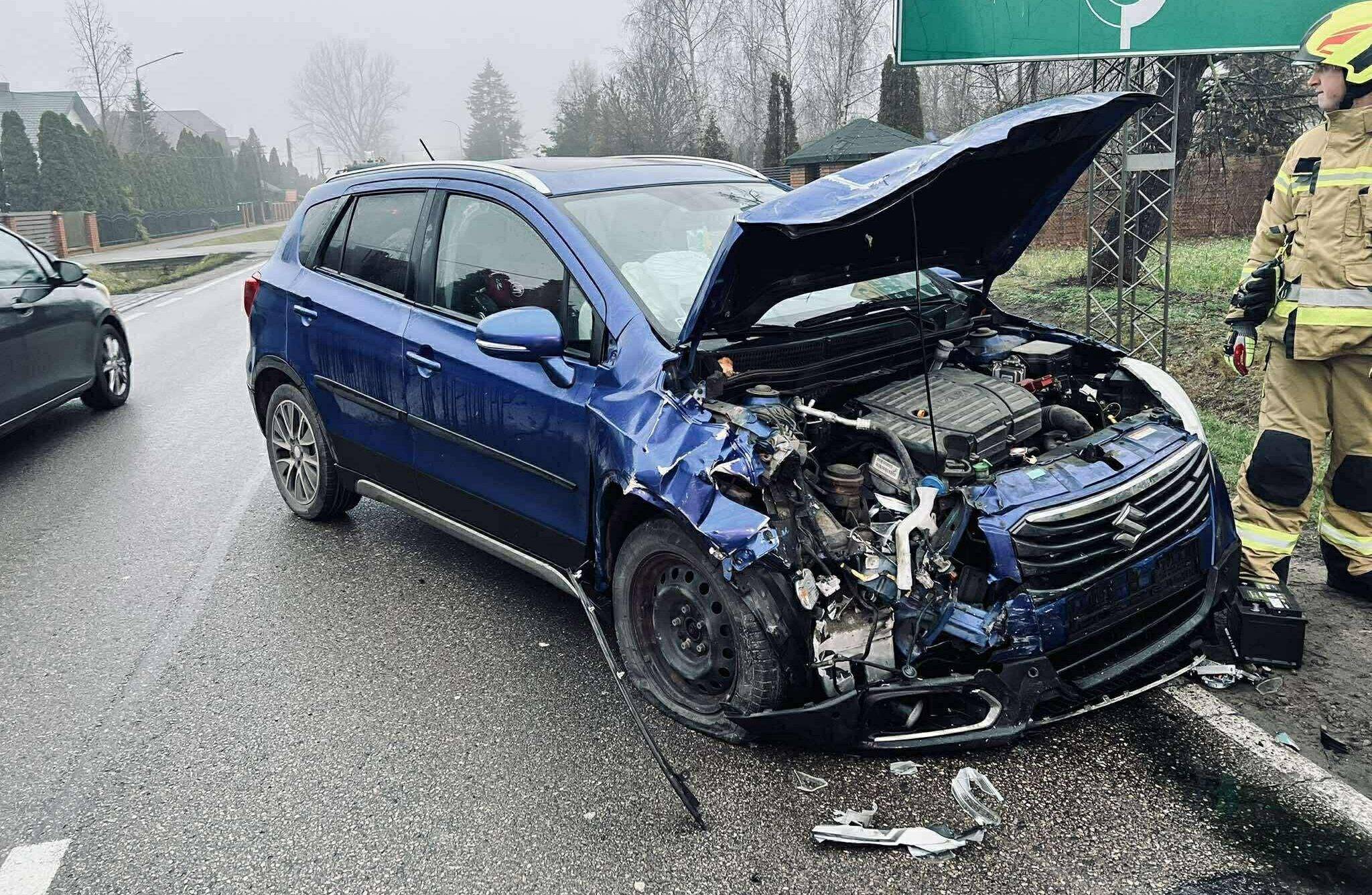 Zderzenie osobówek w Woli Rasztowskiej