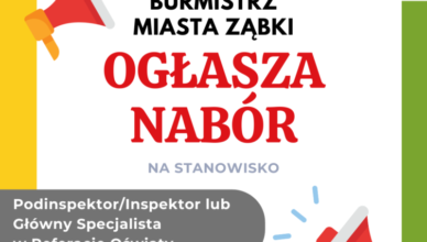 Referat Oświaty Urzędu Miasta Ząbki szuka pracownika