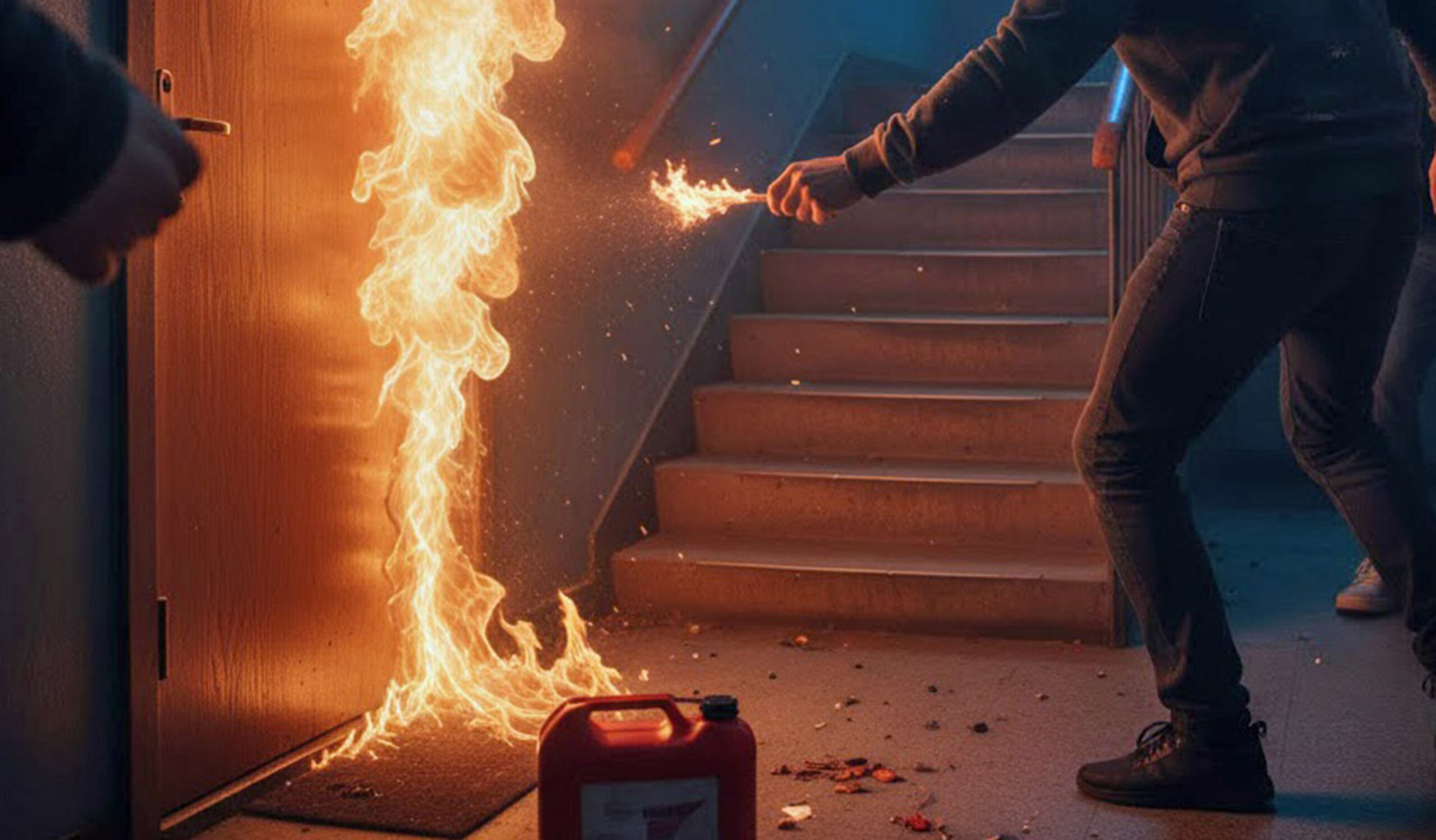 Oblał drzwi mieszkania benzyną i podpalił. Odpowie za usiłowanie zabójstwa