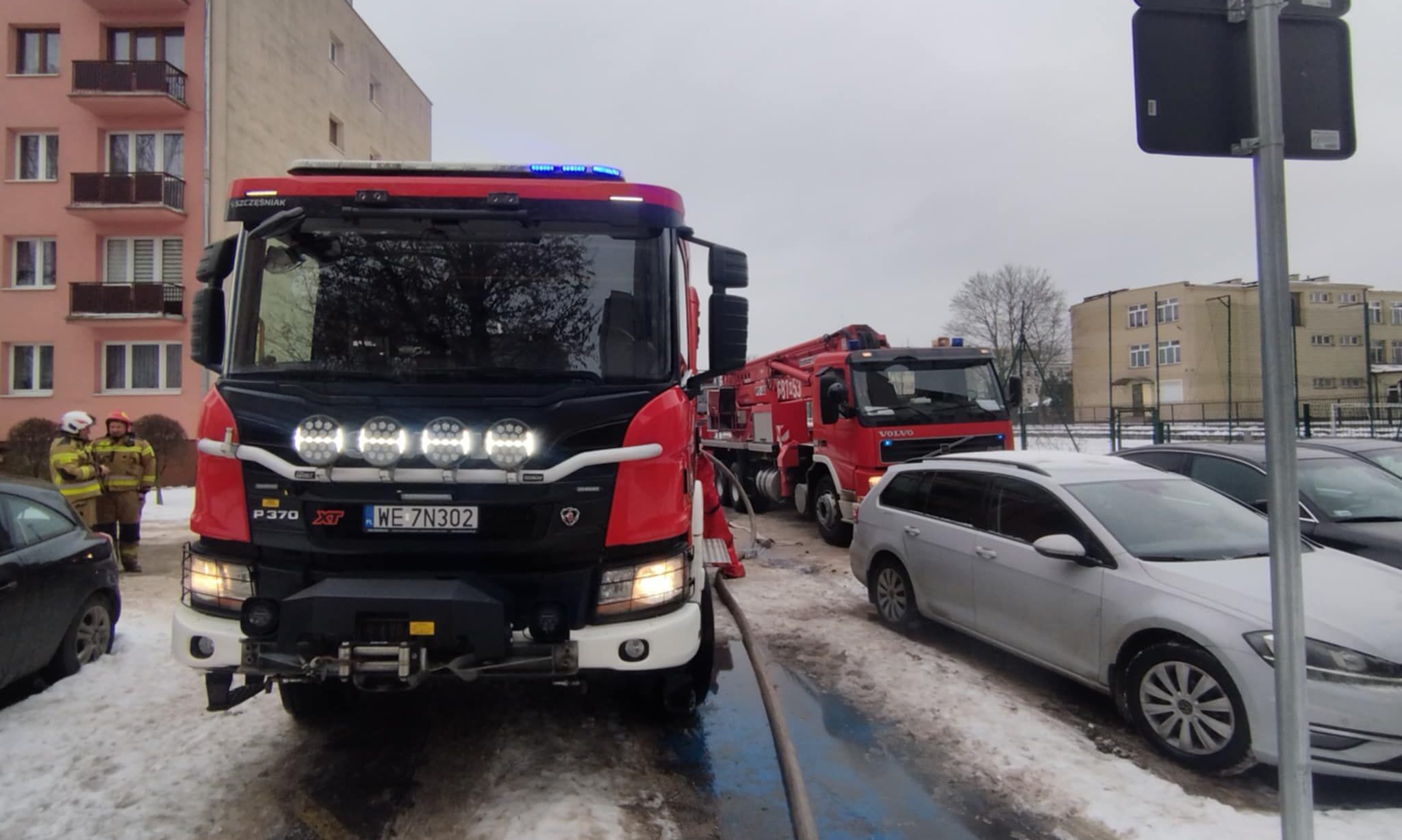 Ogień w budynku wielorodzinnym w Wołominie. Jedna osoba poszkodowana.