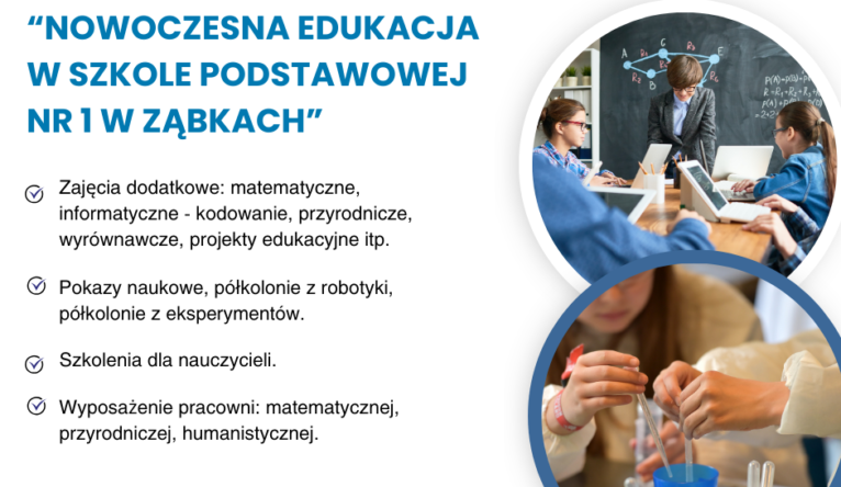 Ząbki - Nowoczesna edukacja w Szkole Podstawowej nr 1