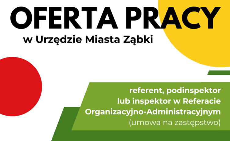 Ząbki - Oferta pracy w Urzędzie Miasta