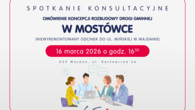 Wołomin - Spotkanie konsultacyjne – rozbudowa drogi gminnej (Mostówka – Majdan)