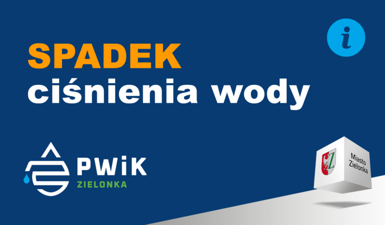 Zielonka - Spadek ciśnienia wody w nocy z 9 na 10 lutego