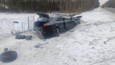 Zderzenie w Laskowcu. Bądźmy za kierownicą ostrożni i patrzmy w lusterka