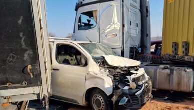 Zderzenie 6 aut na krajowej 50