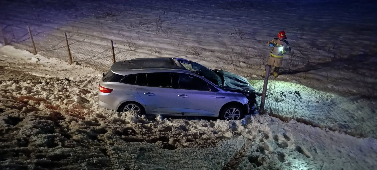 DK62 – groźny wypadek z udziałem łosia. Trzy auta rozbite, dwie osoby ranne.