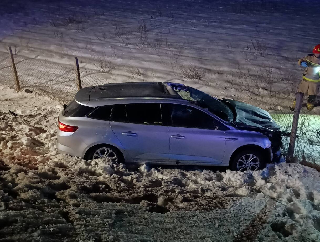 DK62 – groźny wypadek z udziałem łosia. Trzy auta rozbite, dwie osoby ranne.