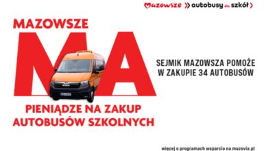 6 autobusów dla szkół w powiatach okołowarszawskich