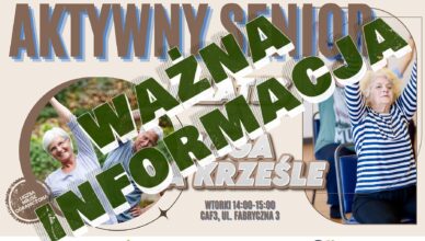 Marki - Zmiany w organizacji zajęć Pilates&Joga na krześle