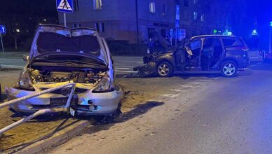 Nieustąpienie pierwszeństwa i zderzenie 2 pojazdów