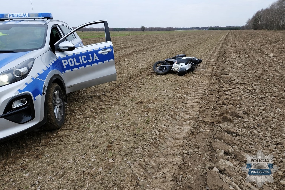 Pościg za motocyklistą w Kamiennej Woli. 35-latek odpowie przed sądem
