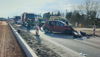 Czołowe zderzenie w Michałowie-Reginowie. Pięć osób trafiło do szpitali