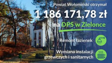 Ponad 1,18 mln zł na modernizację DPS w Zielonce