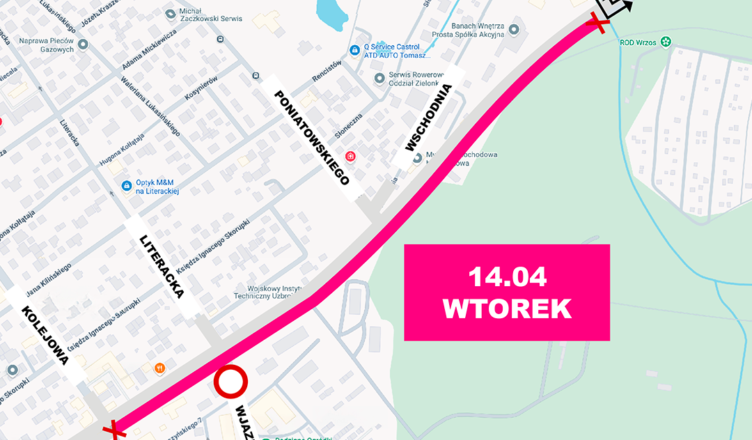 DW634 - prace i organizacja ruchu we wtorek, 14 kwietnia w Zielonce