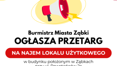 Ząbki - Przetarg na najem lokalu użytkowego przy ul. Powstańców 2c