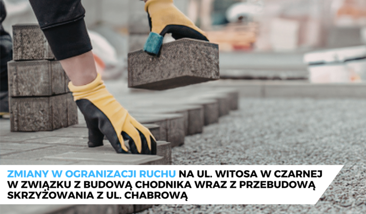 Wołomin - Czasowa organizacja ruchu na drodze powiatowej ul. Witosa w Czarnej