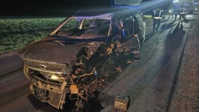 Zdarzenie drogowe w miejscowości Dobrska-Włościany. 38-latek z obrażeniami ciała trafił do szpitala