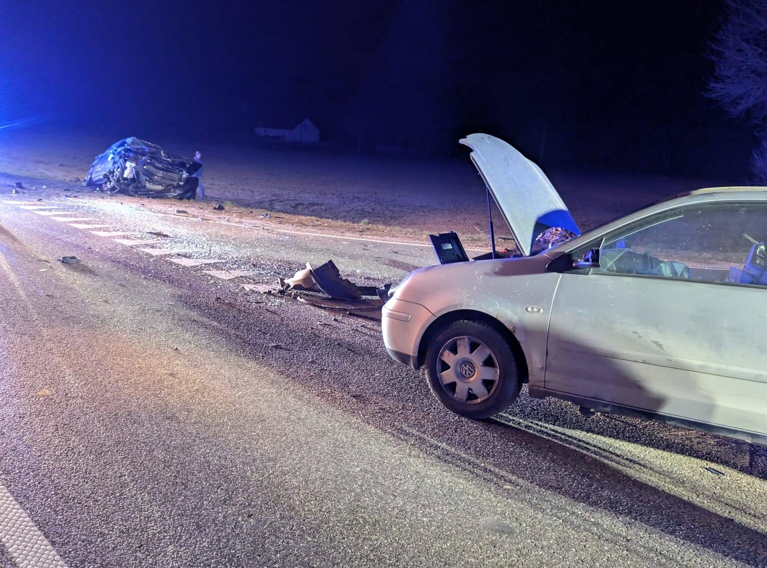 Poważny wypadek na DK62 w Wilczkowie. Lądował śmigłowiec LPR, dwie osoby ranne – duże utrudnienia w ruchu