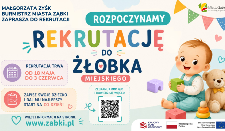 Ząbki - Rusza rekrutacja do miejskiego żłobka