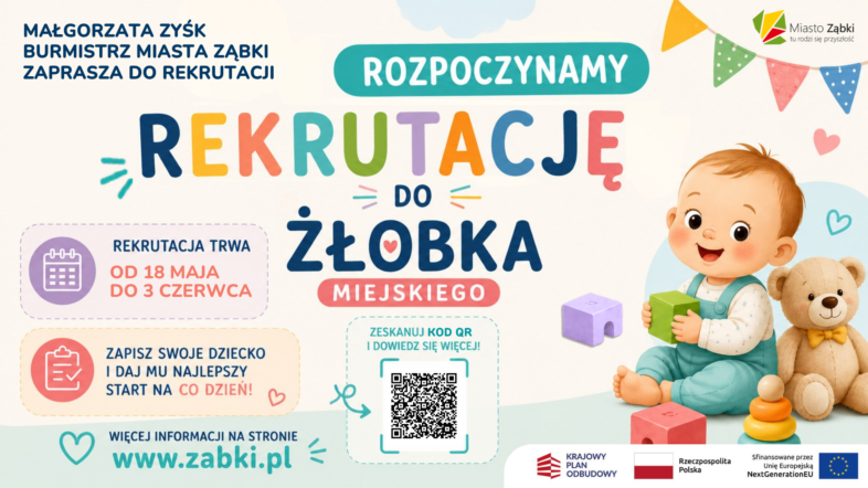 Ząbki - Rusza rekrutacja do miejskiego żłobka