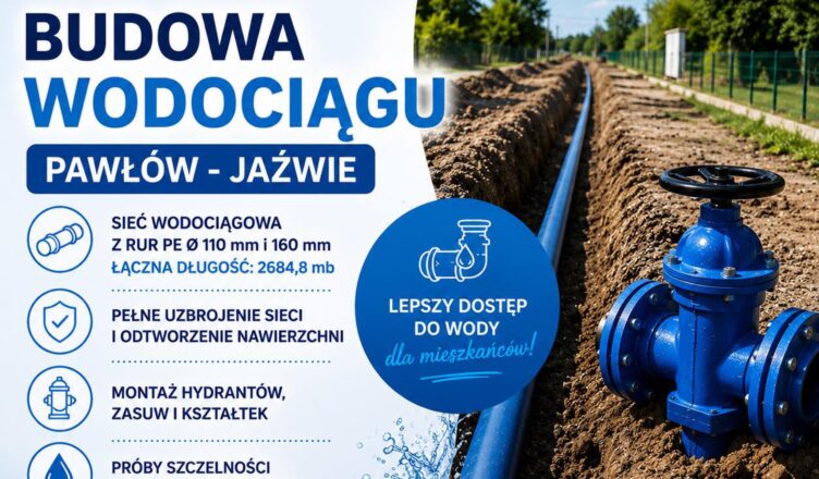 Tłuszcz szykuje kolejną inwestycję wodociągową. Ogłoszono przetarg dla Pawłowa i Jaźwia