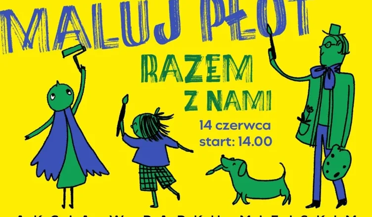 Marki - Wielkie, rodzinne malowanie płotu