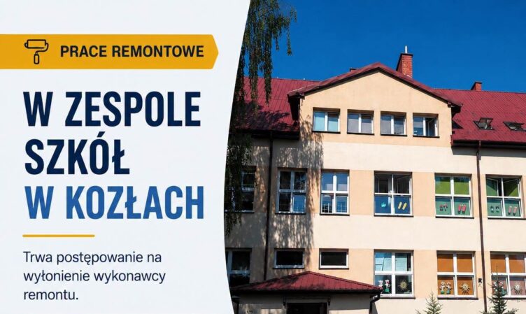 Szkoła w Kozłach czeka na remont. Gmina Tłuszcz szuka wykonawcy prac