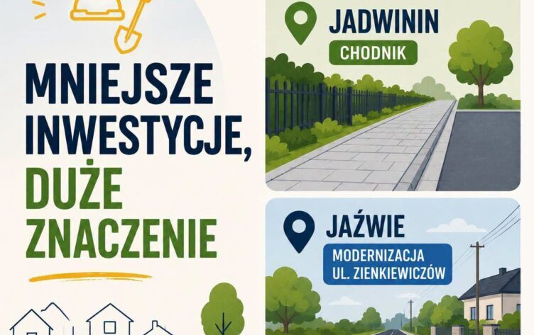 Chodnik w Jadwininie i modernizacja drogi w Jaźwiu. Gmina Tłuszcz podpisała umowy na lokalne inwestycje