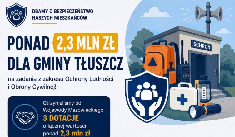 Ponad 2,3 mln zł na bezpieczeństwo mieszkańców gminy Tłuszcz