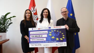 340 tys. zł z UE i budżetu Mazowsza dla gminy Lesznowola