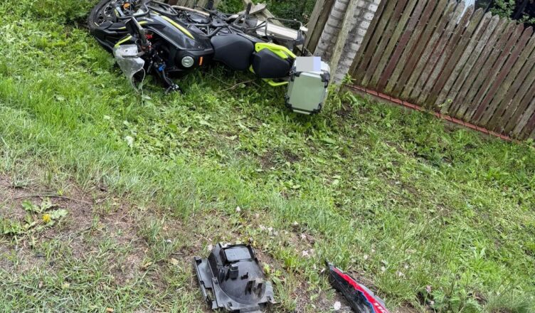 Zderzenie motocyklistów w Myszyńcu. Apelujemy o ostrożność do kierujących jednośladami