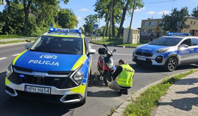 Nietrzeźwy kierujący skuterem nie zatrzymał się do kontroli