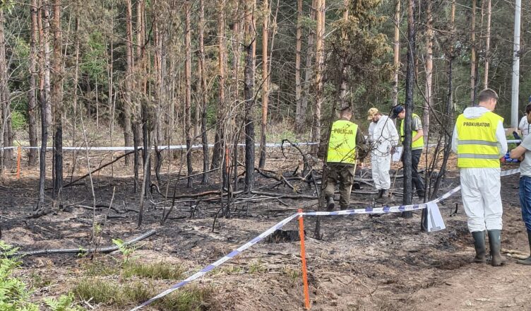 Śledczy weszli na pogorzelisko. Trwa ustalanie przyczyn gigantycznego pożaru na pograniczu powiatów wołomińskiego i mińskiego