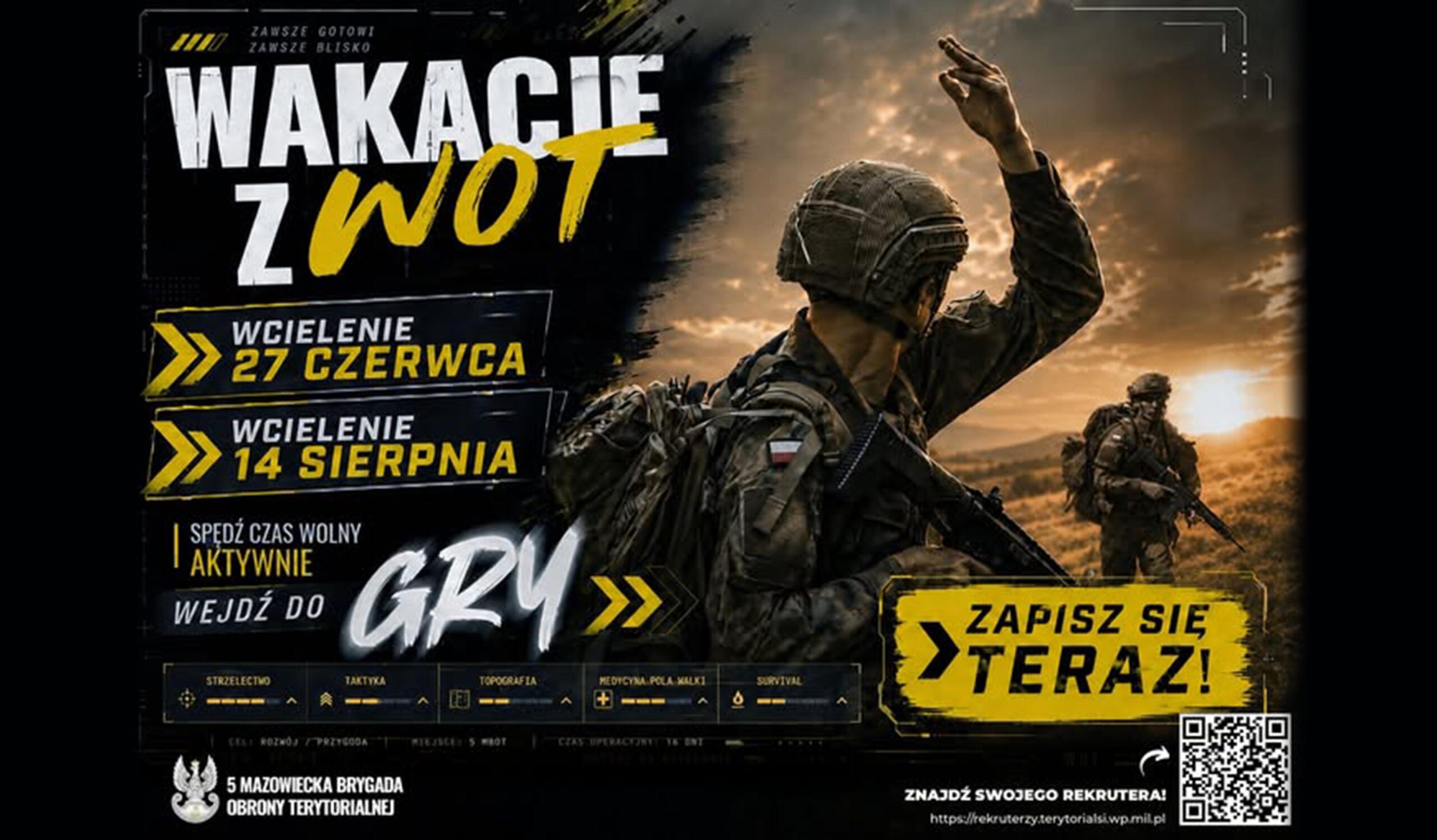 Rusza 7. edycja programu „Wakacje z WOT” w 5 Mazowieckiej BOT