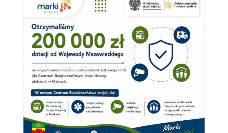 Marki planują Centrum Bezpieczeństwa. Miasto otrzymało dotację na przygotowanie dokumentacji