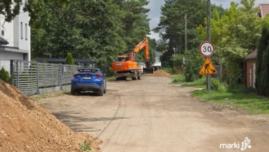 Marki - Prace drogowe w ulicy Hetmańskiej