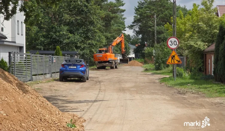 Marki - Prace drogowe w ulicy Hetmańskiej