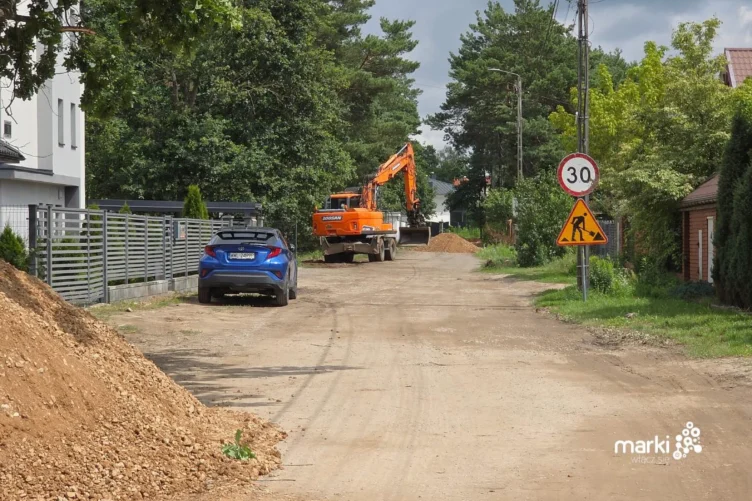 Marki - Prace drogowe w ulicy Hetmańskiej