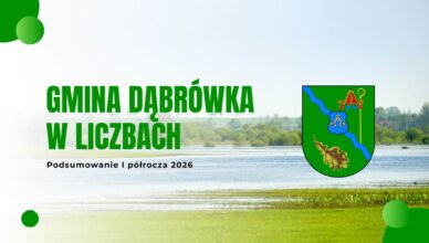Dąbrówka po pierwszym półroczu 2026 roku. Gmina ma 8350 mieszkańców