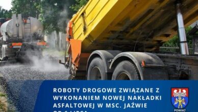 Uwaga kierowcy! Roboty drogowe w miejscowości Jaźwie