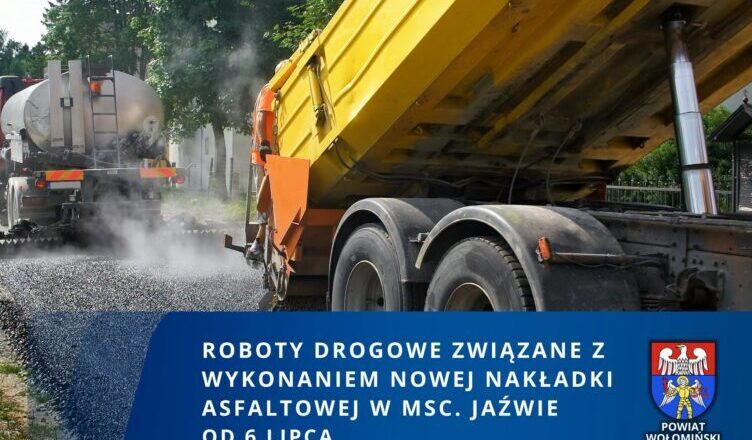 Uwaga kierowcy! Roboty drogowe w miejscowości Jaźwie
