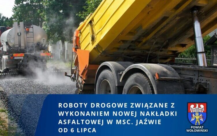 Uwaga kierowcy! Roboty drogowe w miejscowości Jaźwie