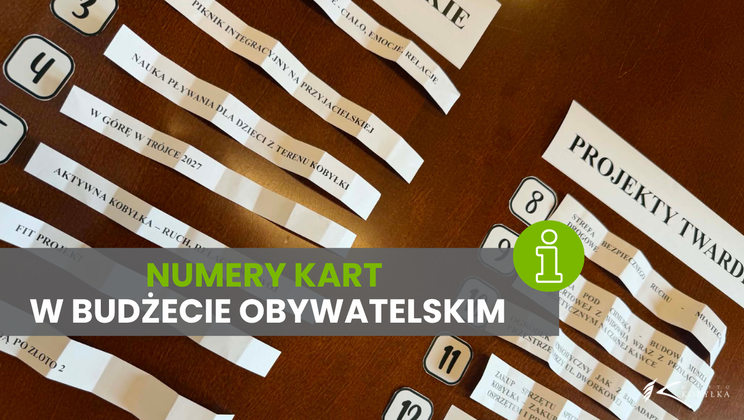 Kobyłka - Numery kart do głosowania na projekty w budżecie obywatelskim